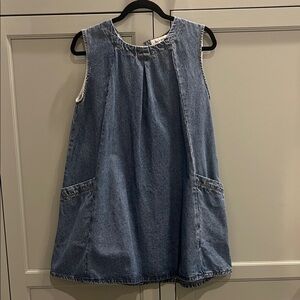Sleeveless Denim Dress with Pockets